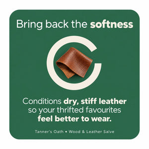Tanner's Oath Leather & Wood Salve for Thrifters
