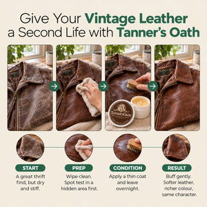 Tanner's Oath Leather & Wood Salve for Thrifters