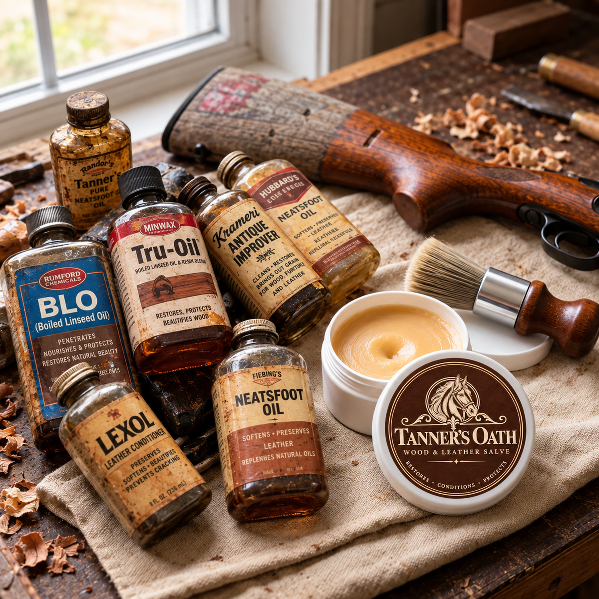 One jar of Tanner's Oath next to the bottles it replaces