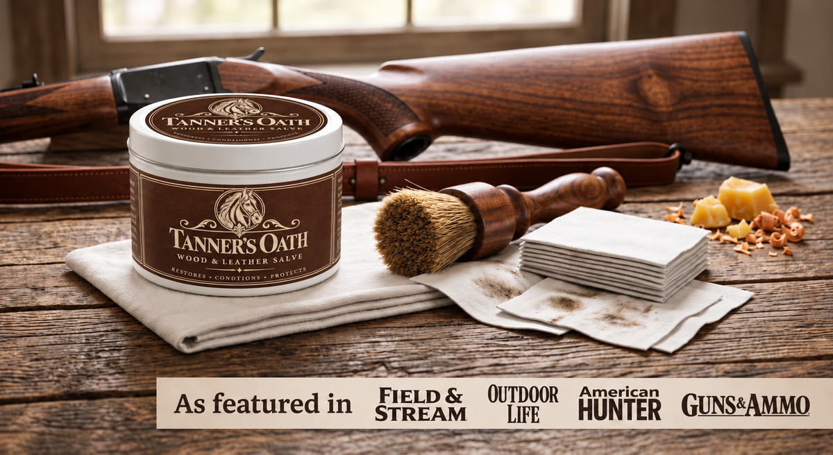 Tanner's Oath jar with free brush and wipes