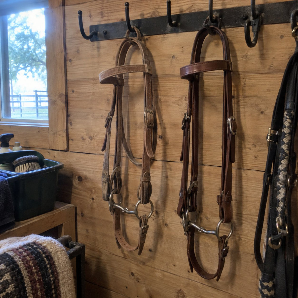 Untreated and treated tack side by side