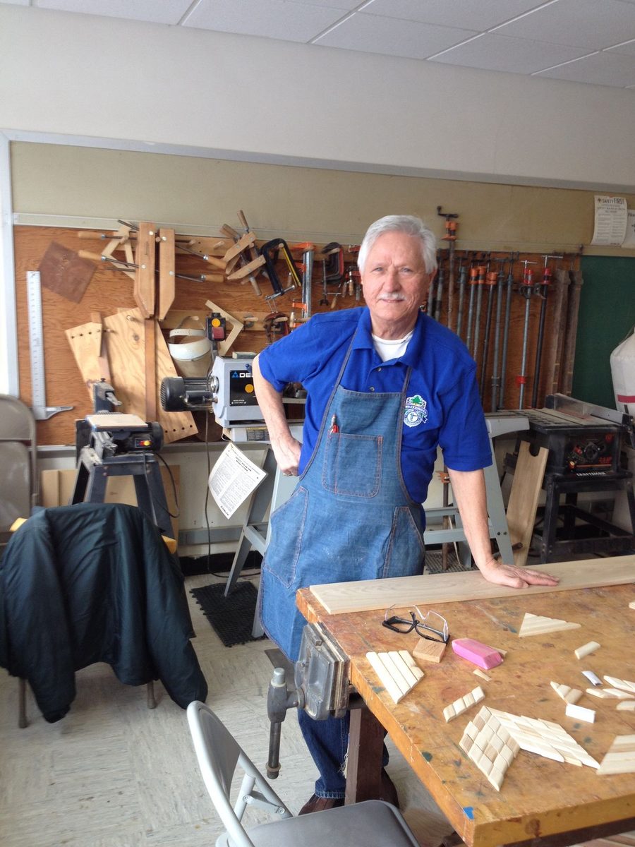 Garrett Vance of Ironwood Heritage Restorations at his workbench